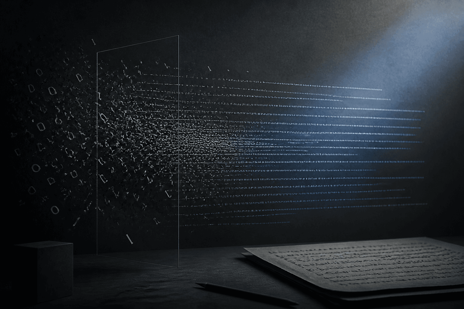 Editorial still suggesting a model learning language before specializing