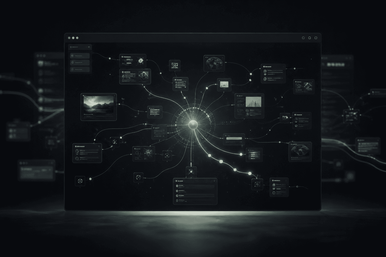 An intelligent browser window mapping context and actions across the web