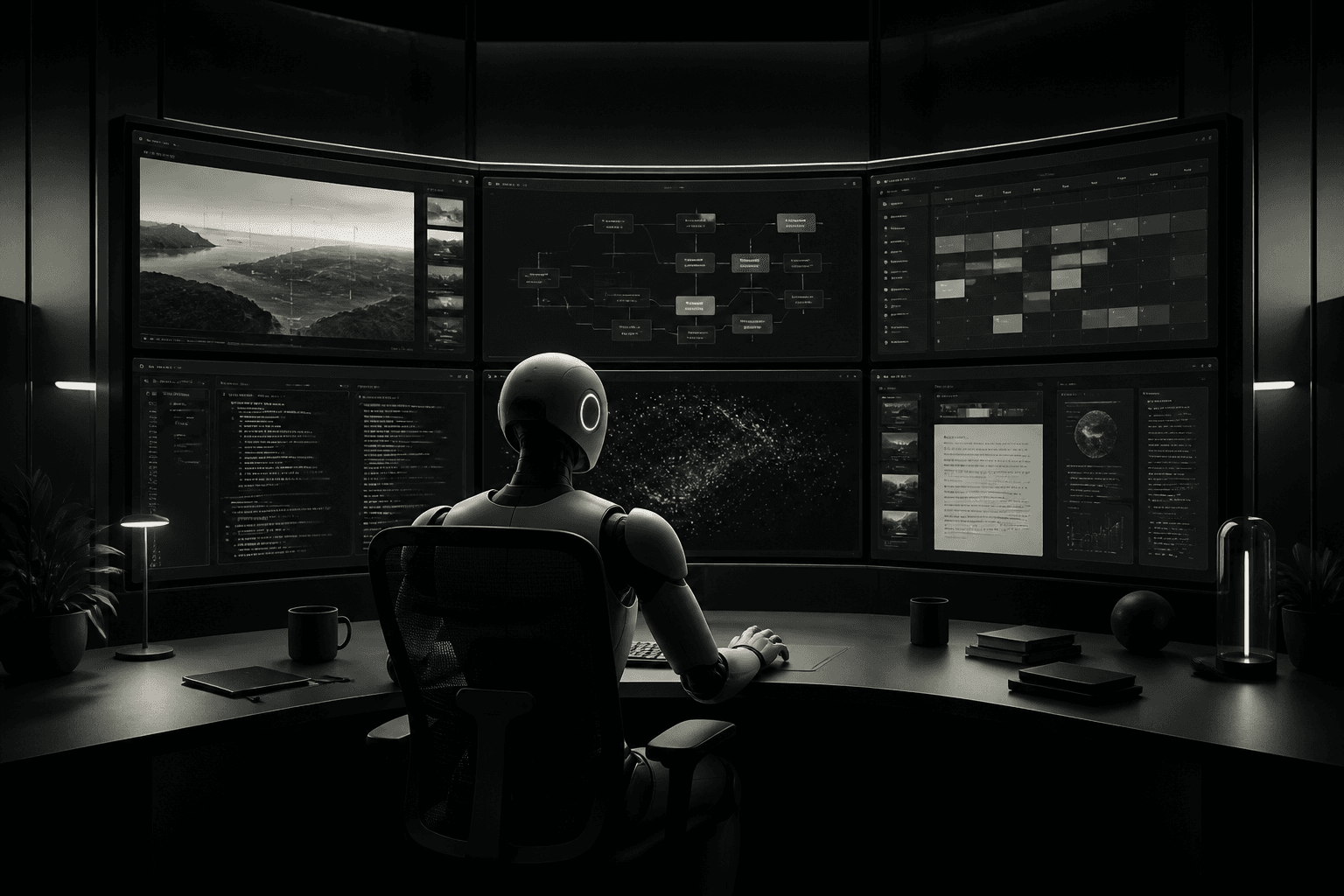 An autonomous assistant orchestrating browser, terminal, calendar, and documents