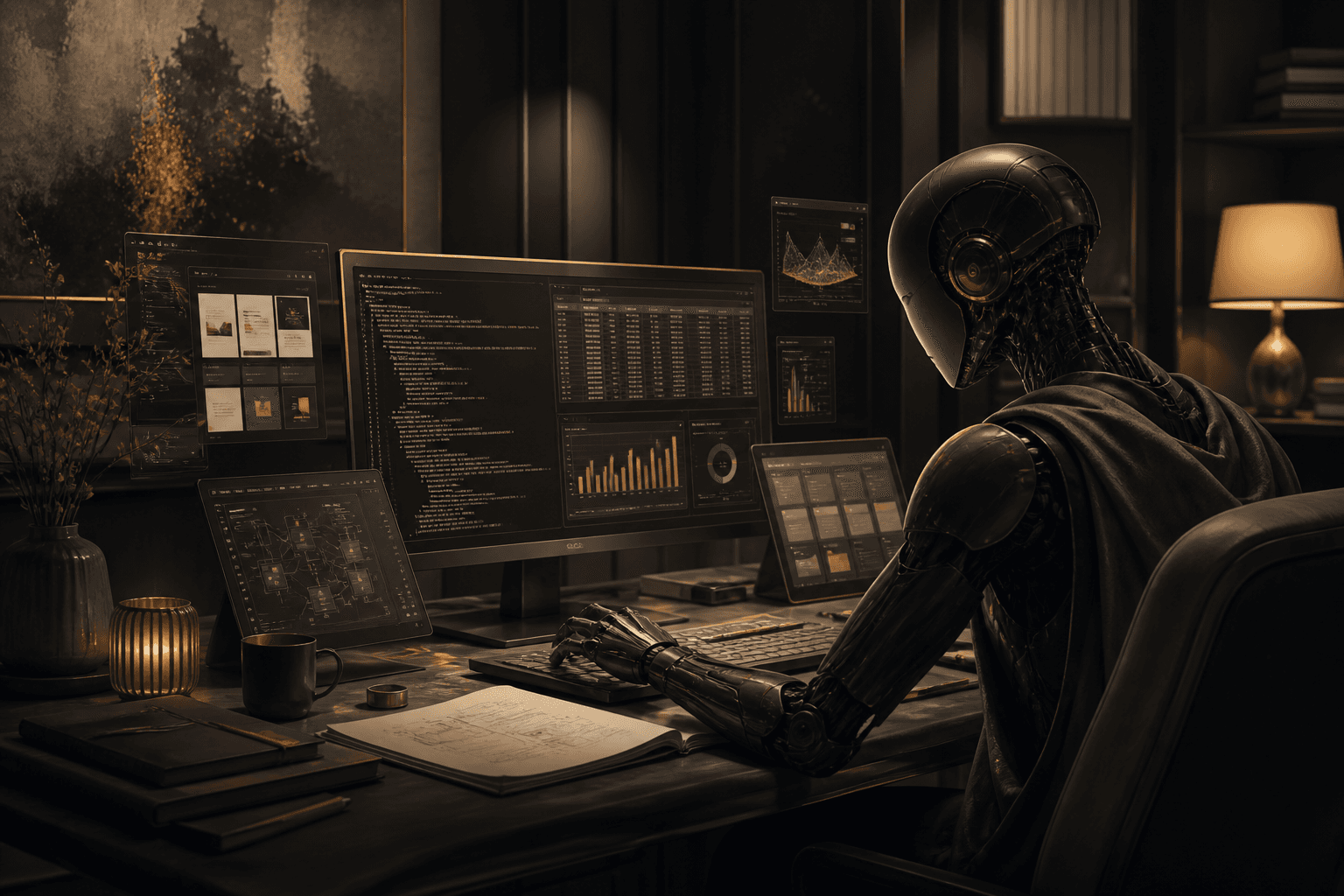 An expert AI collaborator operating code, spreadsheets, slides, and computer interfaces