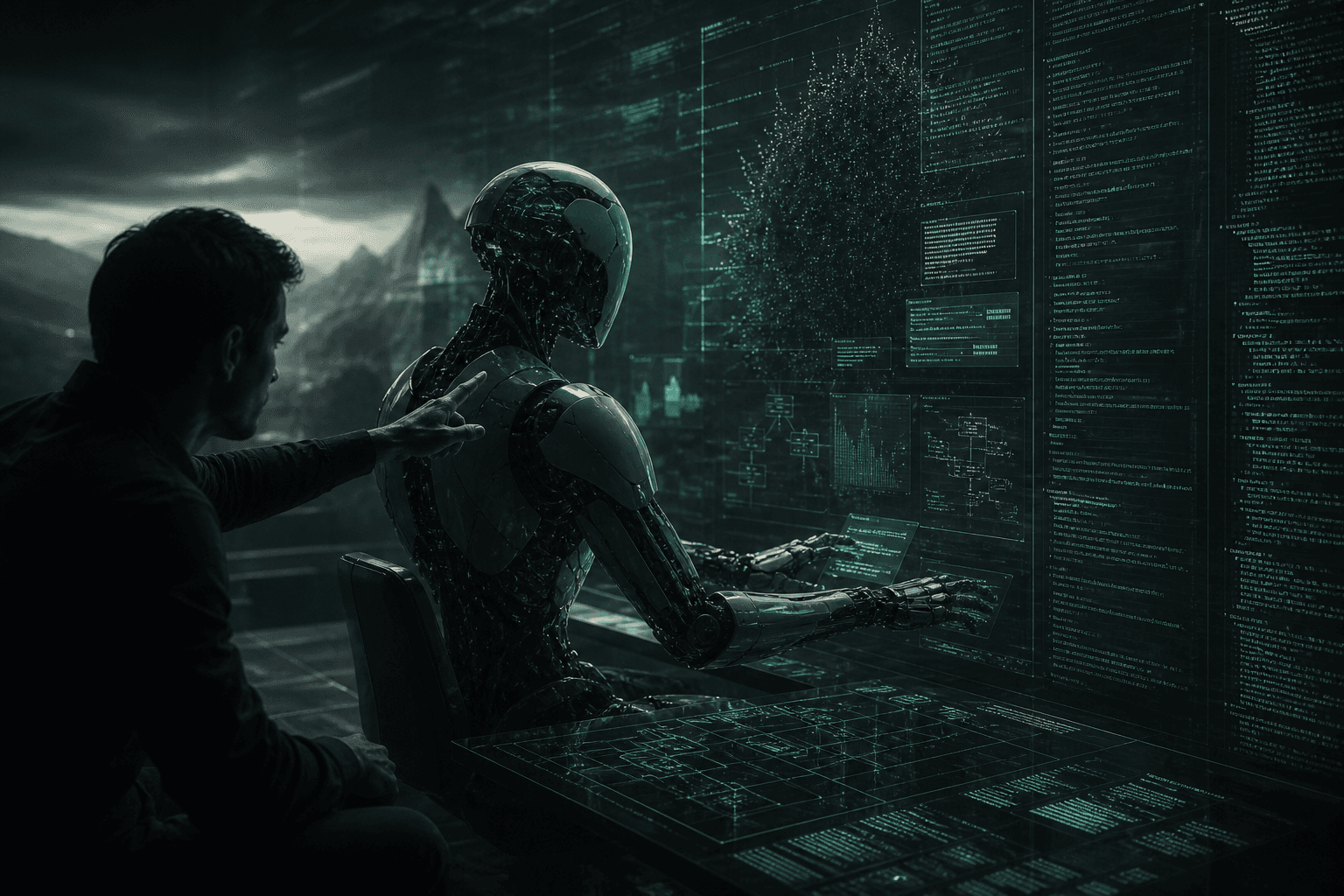 A human steering an autonomous engineering intelligence across a vast codebase