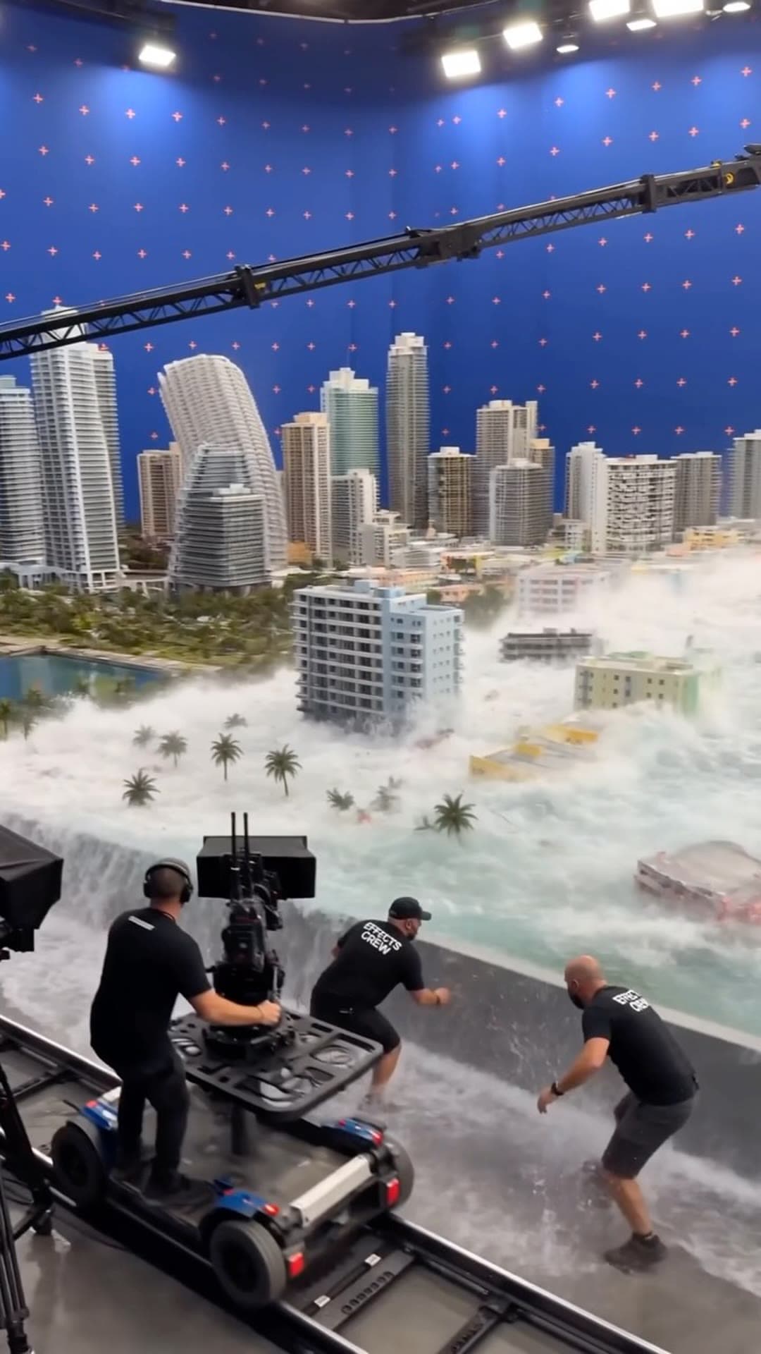 Poster frame from the viral AI miniature Miami wave-tank reel
