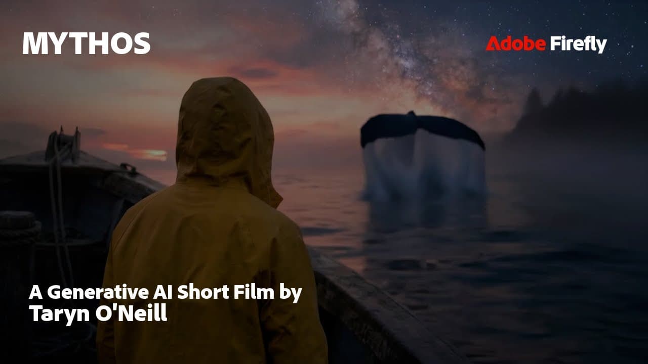 Poster frame from MythOS generative AI short film