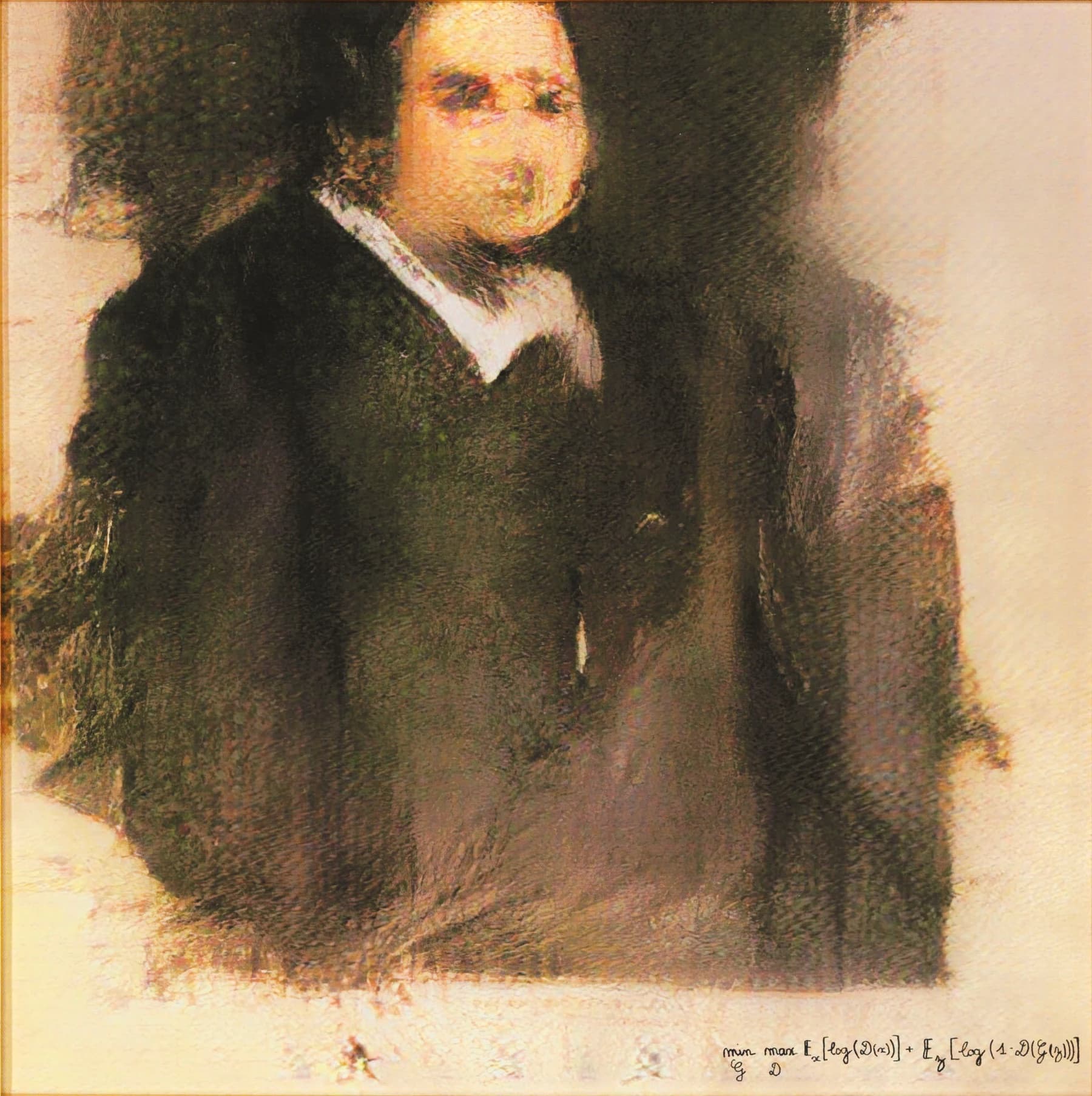 Edmond de Belamy, the blurred AI-generated portrait sold by Christie’s in 2018